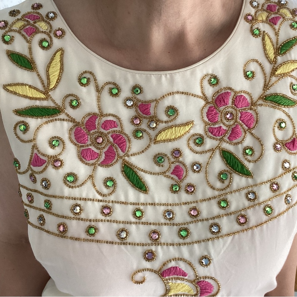 Lilly Pulitzer Pink and Gold Sleeveless Sundress